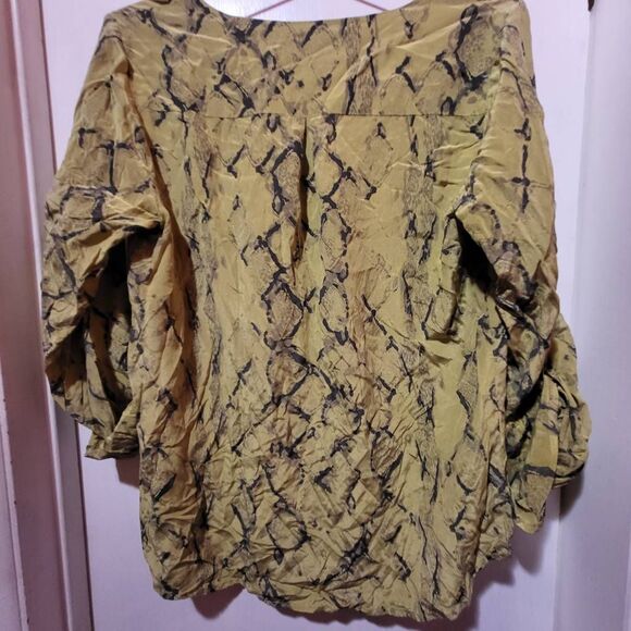 100% Silk Matty M Snakeskin Shirt - Size M - Picture 6 of 9